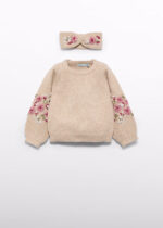 Abel & Lula Παιδικό Σετ Πουλόβερ - Κορδέλα για Κορίτσι Εκρού 14-05847-004