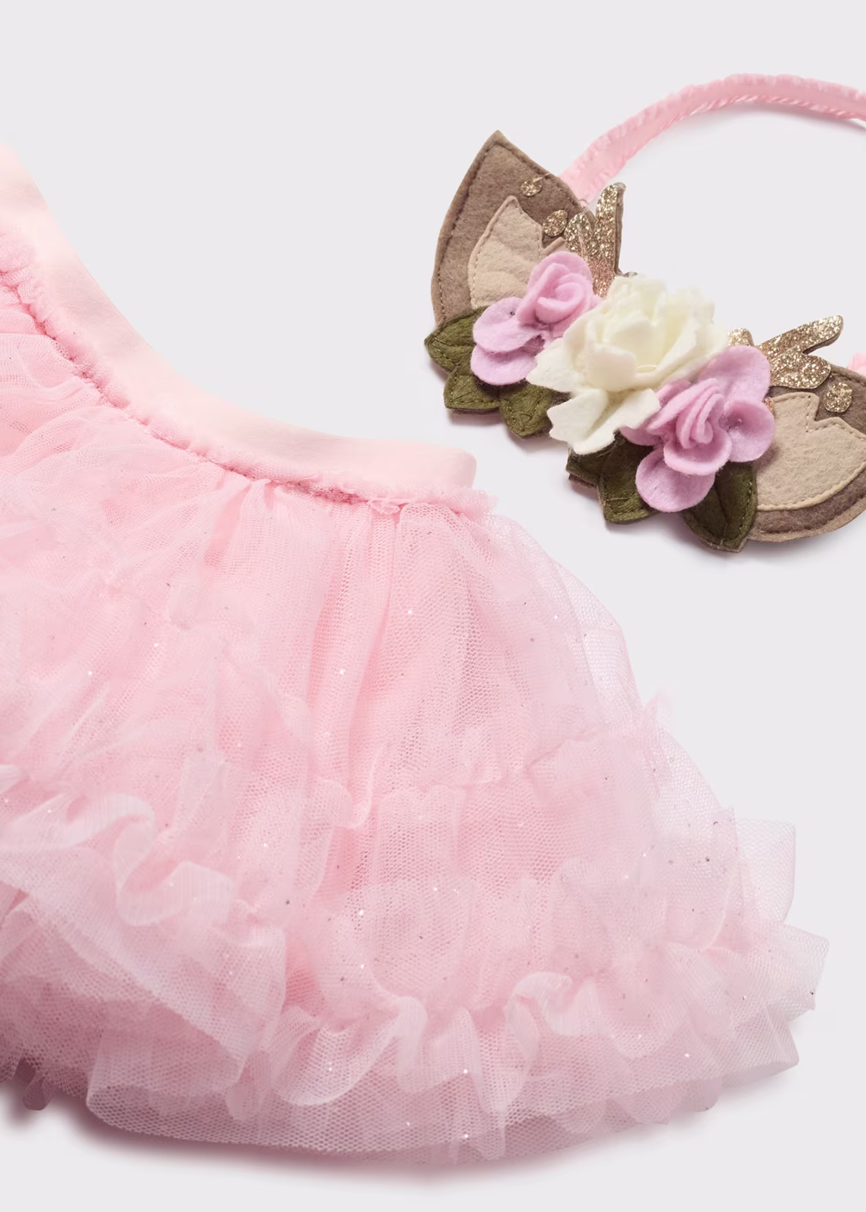 phousta-touli-me-kordela-autakia-neogenneto-roz-mpempe-XL-5 Mayoral Παιδικό Σετ Φούστα και Στέκα για Κορίτσι Ροζ 14-02803-072 - Image 3