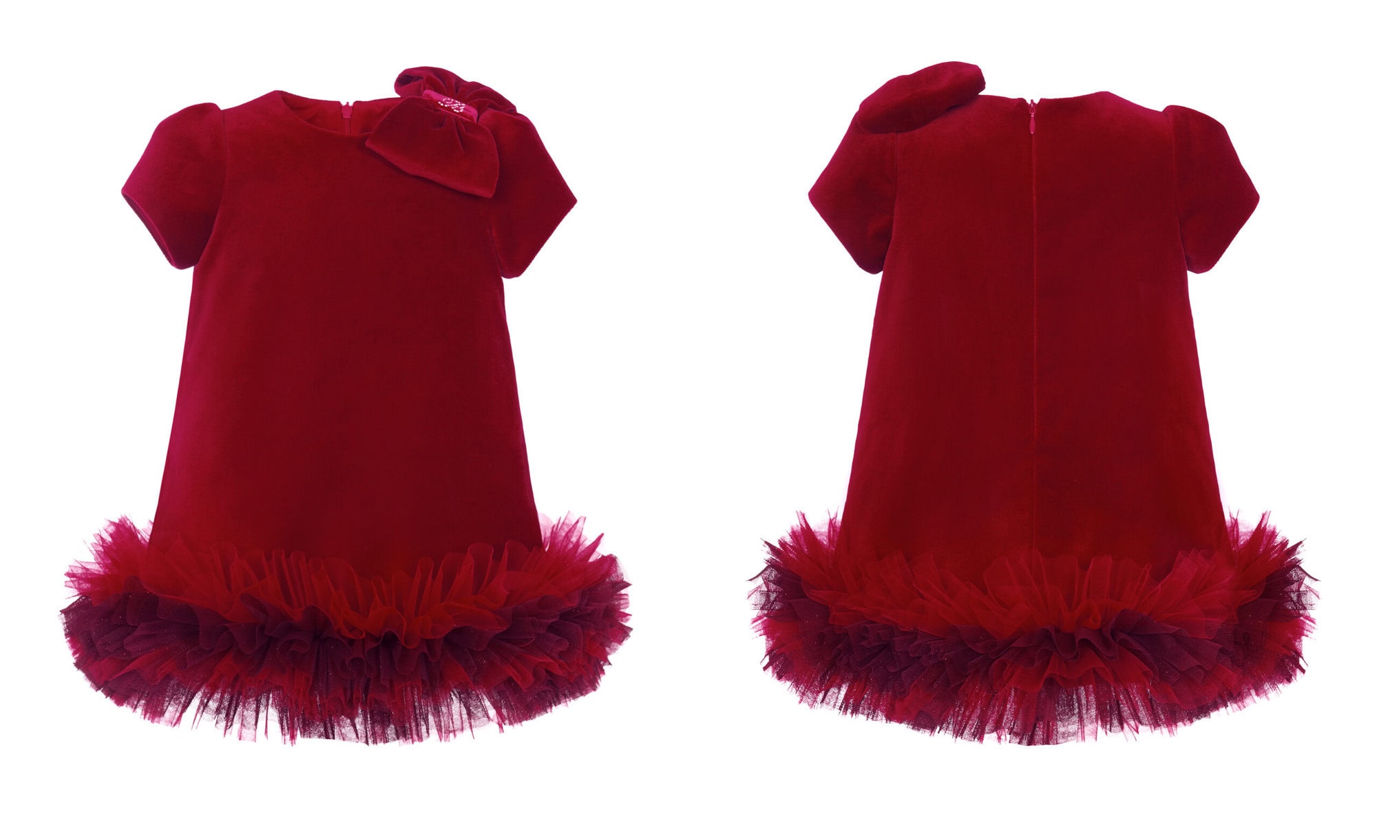 203 Balloon Chic Παιδικό Φόρεμα για Κορίτσι Κόκκινο 242F0203 - Image 1