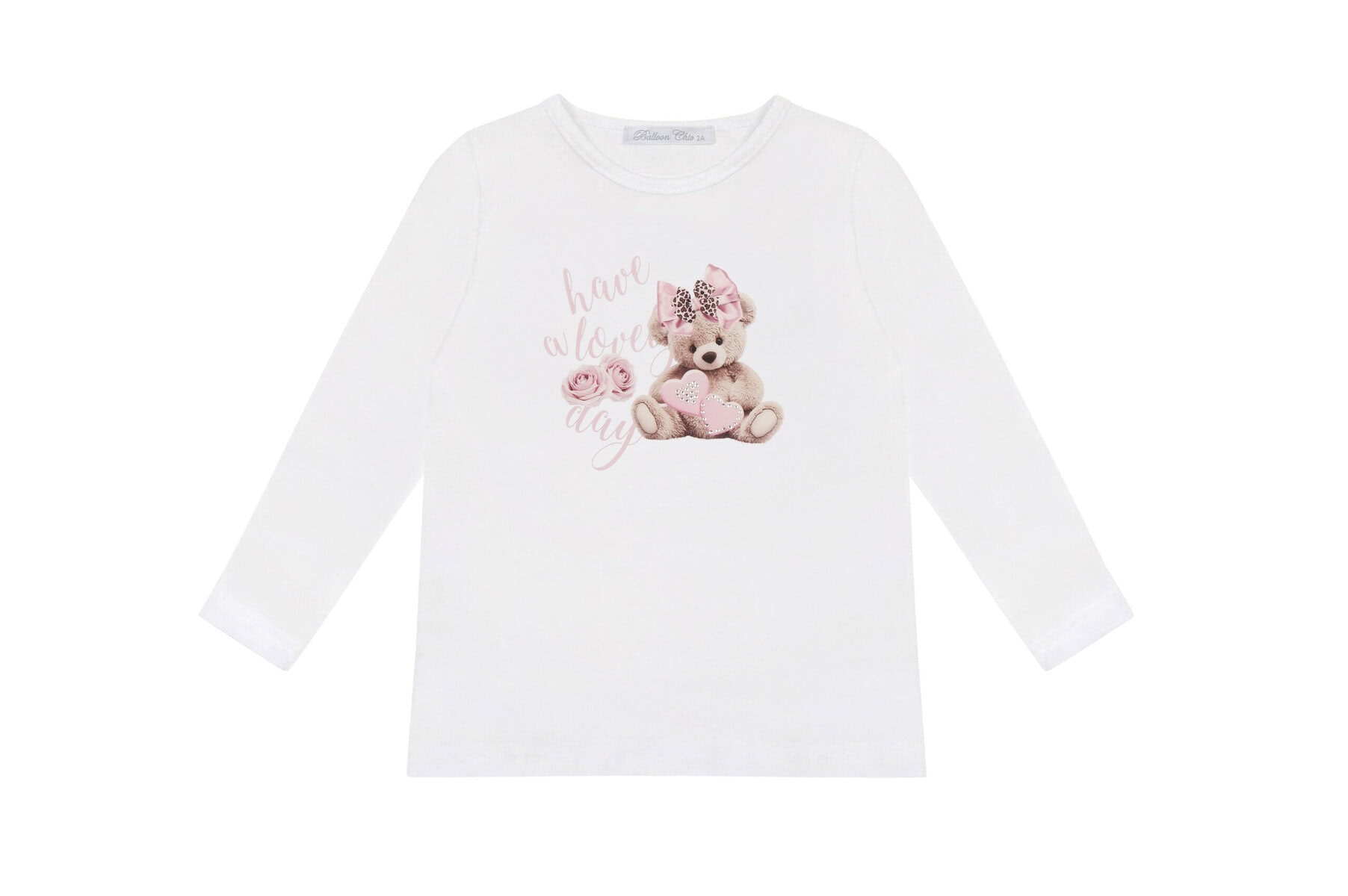 510 Balloon Chic Παιδική Μπλούζα Μακρυμάνικη για Κορίτσι Άσπρο 242F0510 - Image 1