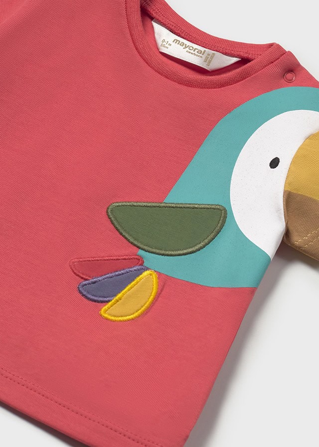 25-01037-018-L-6 Mayoral Βρεφική Μπλούζα για Αγόρι Πορτοκαλί 25-01037-018 - Image 3