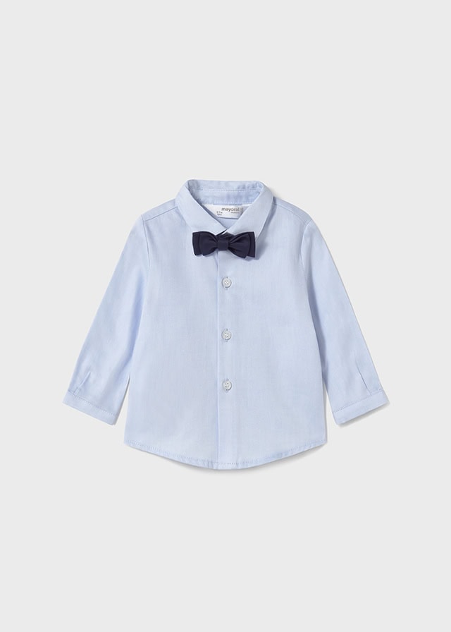25-01102-028-L-4 Mayoral Βρεφικό Πουκάμισο Μακρυμάνικο για Αγόρι Μπλε 25-01102-028 - Image 1
