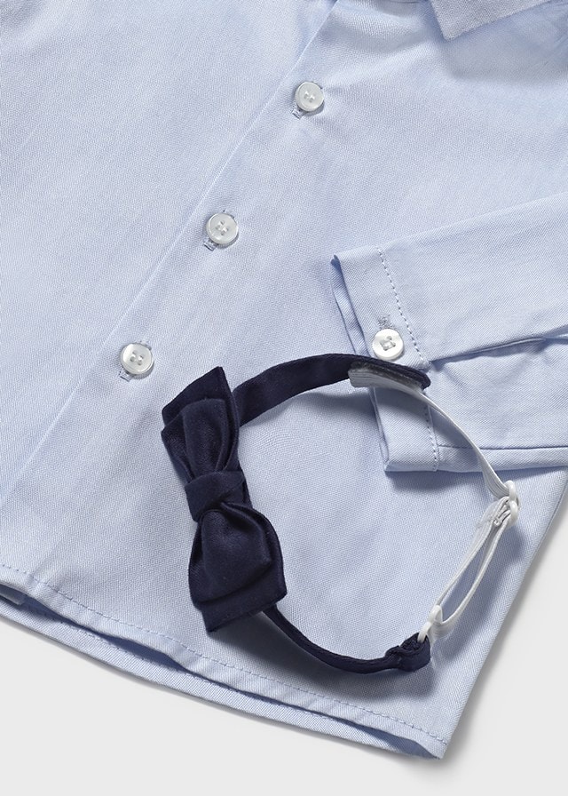 25-01102-028-L-6 Mayoral Βρεφικό Πουκάμισο Μακρυμάνικο για Αγόρι Μπλε 25-01102-028 - Image 3