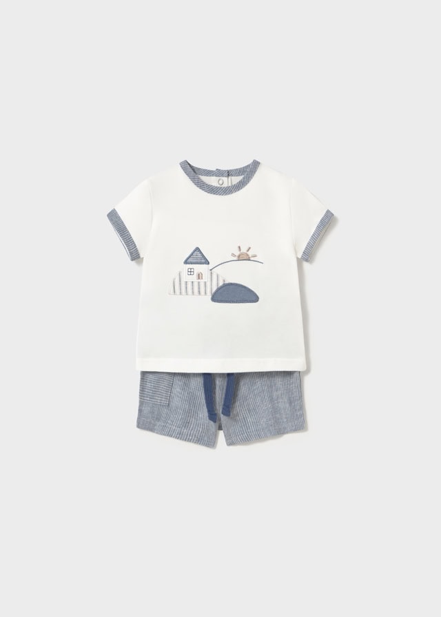 25-01207-002-L-4 Mayoral Βρεφικό Σετ για Αγόρι Μπλε 25-01207-002 - Image 1