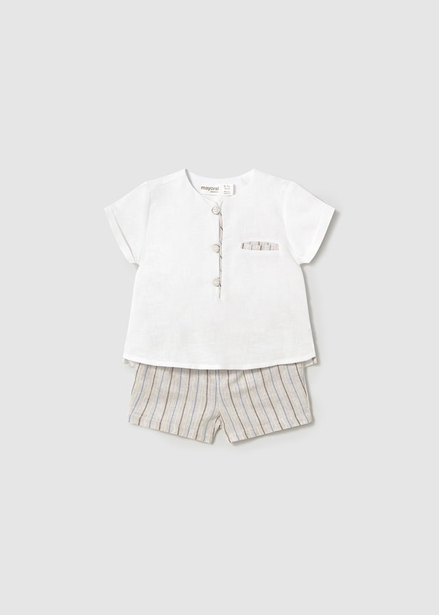 25-01211-058-L-4 Mayoral Βρεφικό Σετ για Αγόρι Μπεζ 25-01211-058 - Image 1