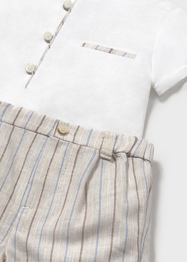 25-01211-058-L-6 Mayoral Βρεφικό Σετ για Αγόρι Μπεζ 25-01211-058 - Image 3