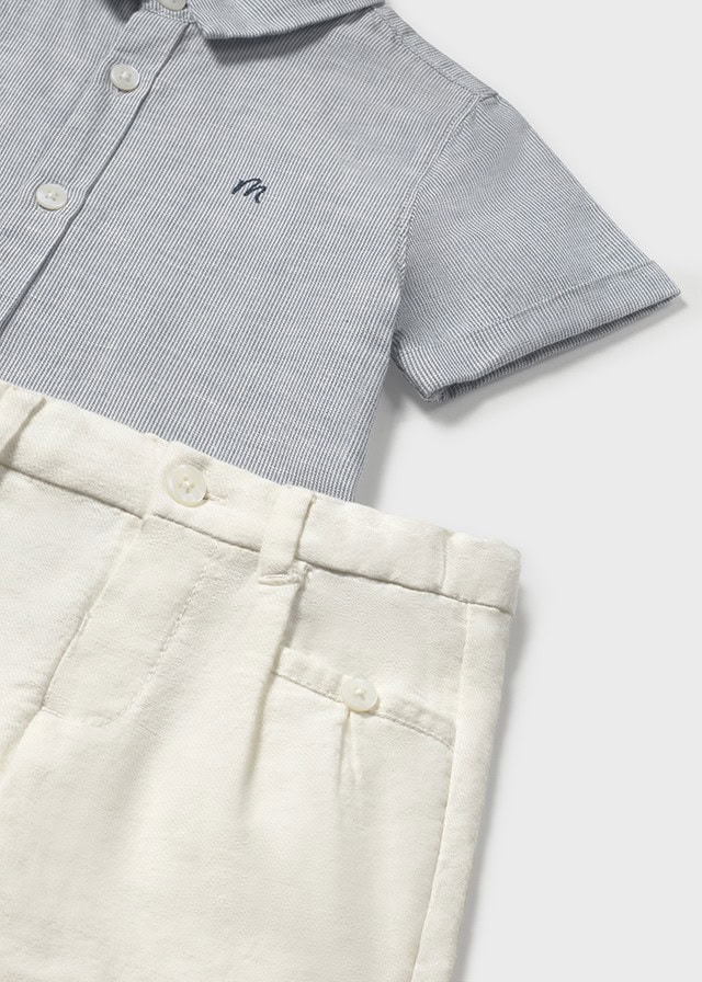 25-01251-031-L-6 Mayoral Παιδικό Σετ για Αγόρι Κρεμ 25-01251-031 - Image 3