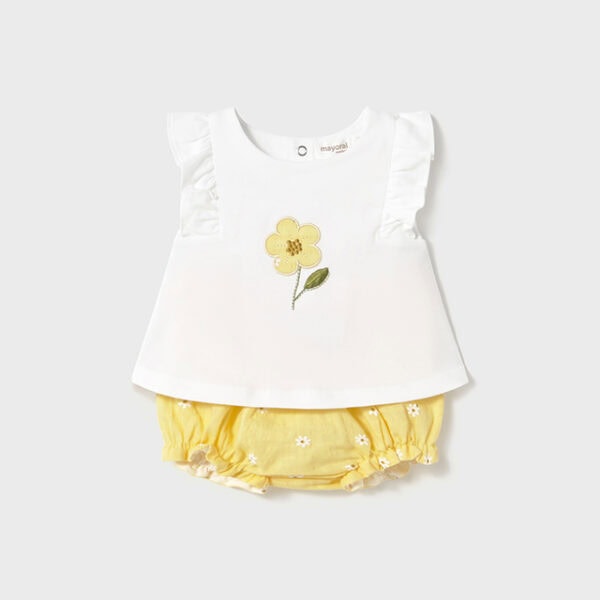 Mayoral Βρεφικό Σετ για Κορίτσι Κίτρινο 25-01255-070