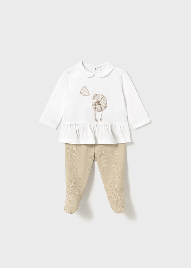 25-01586-090-L-4 Mayoral Βρεφικό Σετ για Κορίτσι Μπεζ 25-01586-090 - Image 1