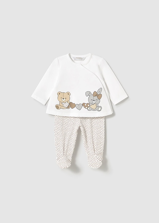 25-01588-010-L-4 Mayoral Βρεφικό Σετ για Κορίτσι Μπεζ 25-01588-010 - Image 1