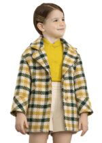 Abel & Lula Παιδικό Παλτό για Κορίτσι Καρό Κίτρινο 12-05869-006