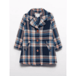 Abel & Lula Παιδικό Παλτό για Κορίτσι Καρό Μπλε 12-05834-003