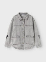 Name it Παιδικό Τζάκετ για Κορίτσι Γκρι 13238909-Light-Grey-Denim