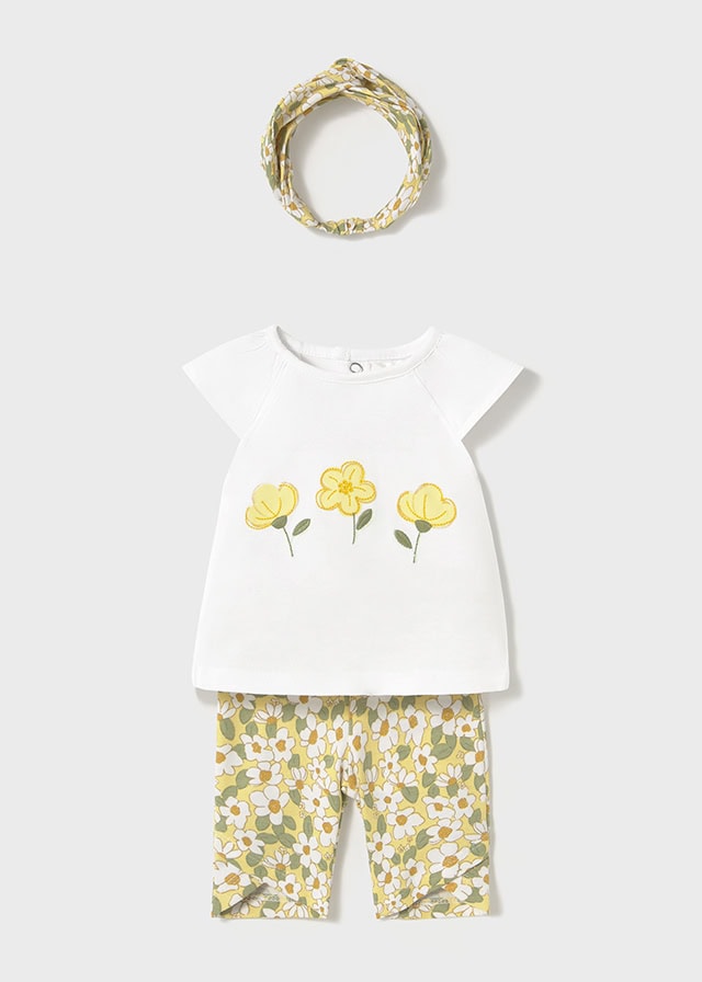 25-01763-090-L-4 Mayoral Βρεφικό Σετ για Κορίτσι Κίτρινο 25-01763-090 - Image 1