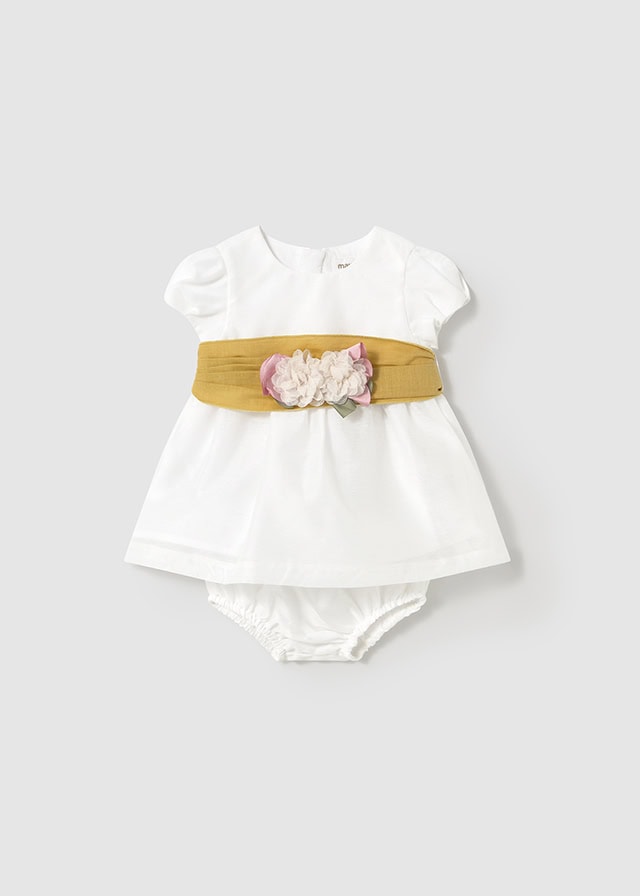 25-01860-027-L-4 Mayoral Βρεφικό Φόρεμα για Κορίτσι Κρεμ 25-01860-027 - Image 1