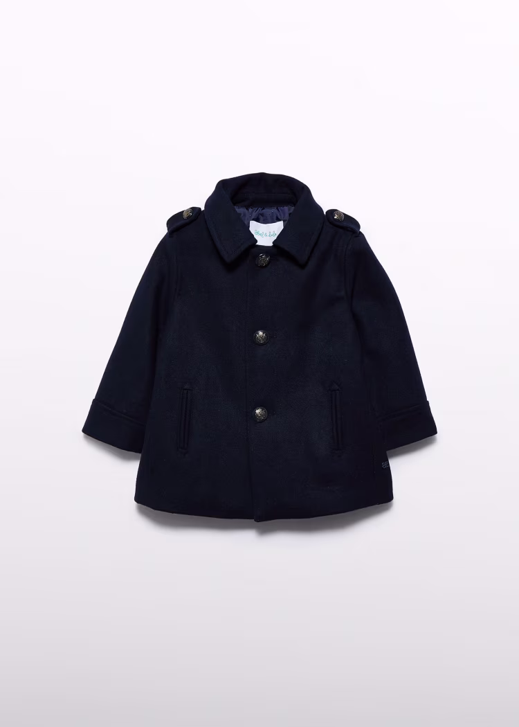 baby-wool-coat-navy-blue-XL-4 Abel & Lula Παιδικό Παλτό για Αγόρι Μπλε 13-05809-003 - Image 1