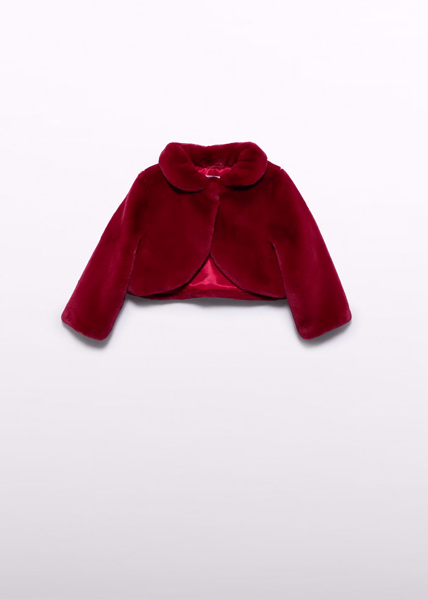 palto-gounaki-moro-kokkino-XL-4 Abel & Lula Παιδικό Παλτό Γουνάκι για Κορίτσι Κόκκινο 14-05815-015 - Image 1