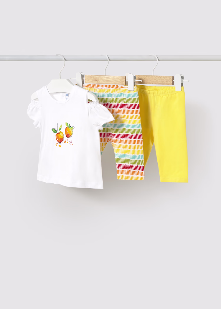 set-3-temakhion-moro-kitrino-XL-4 Mayoral Παιδικό Σετ για Κορίτσι Κίτρινο 25-01740-044 - Image 1