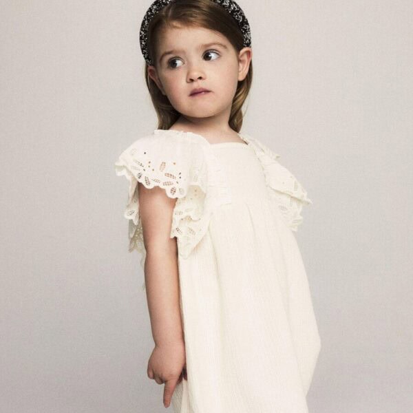 Name it Παιδικό Φόρεμα για Κορίτσι Εκρού 13241101-Summer-Sand