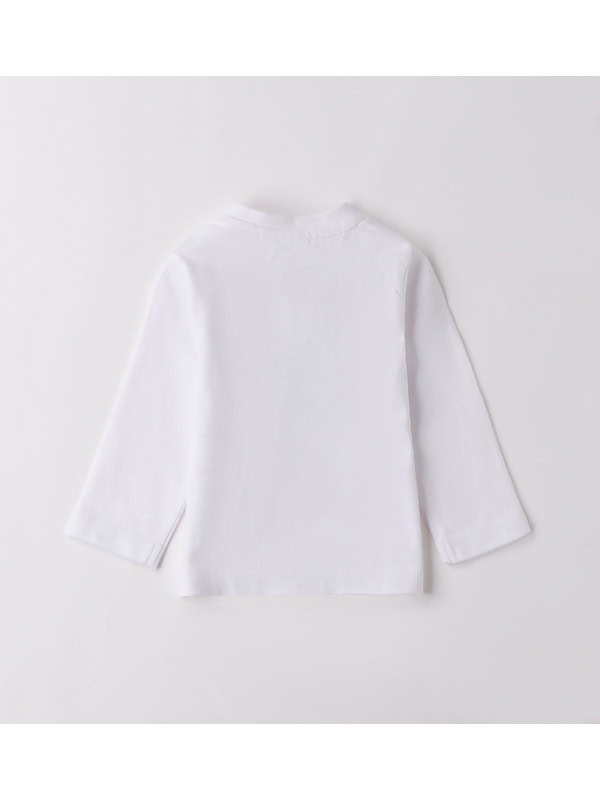 4B033-G0-0113~Back~e-commerce-600x800w iDo Βρεφική Μπλούζα Μακρυμάνικη για Αγόρι Λευκό 4B033-0113 - Image 2