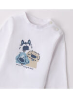 iDo Βρεφική Μπλούζα Μακρυμάνικη για Αγόρι Λευκό 4B033-0113 - Image 3