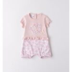 iDo Βρεφικό Κορμάκι για Κορίτσι Ροζ 4B096-2714