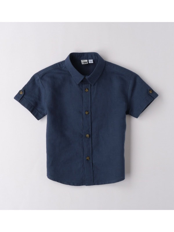 4B290-1 iDo Παιδικό Πουκάμισο Κοντομάνικο για Αγόρι Μπλε 4B290-3656 - Image 1