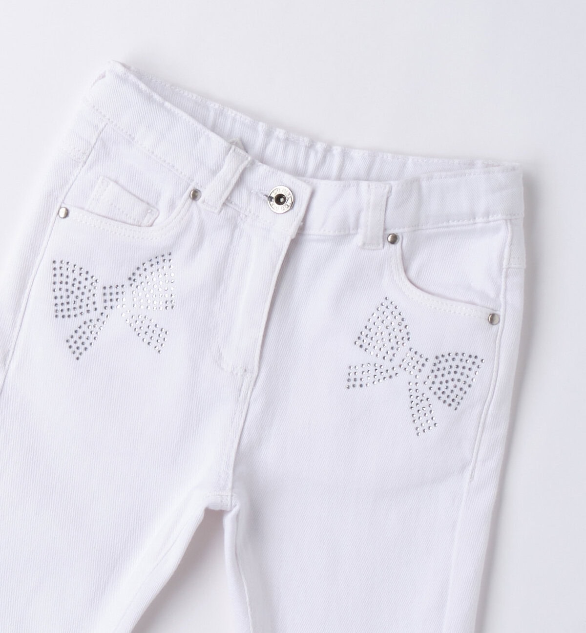 4B372-00-0113~Front~e-commerce iDo Παιδικό Παντελόνι για Κορίτσι Λευκό 4B372-0113 - Image 4