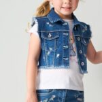 iDo Παιδικό Γιλέκο για Κορίτσι Τζιν 4B400-7400