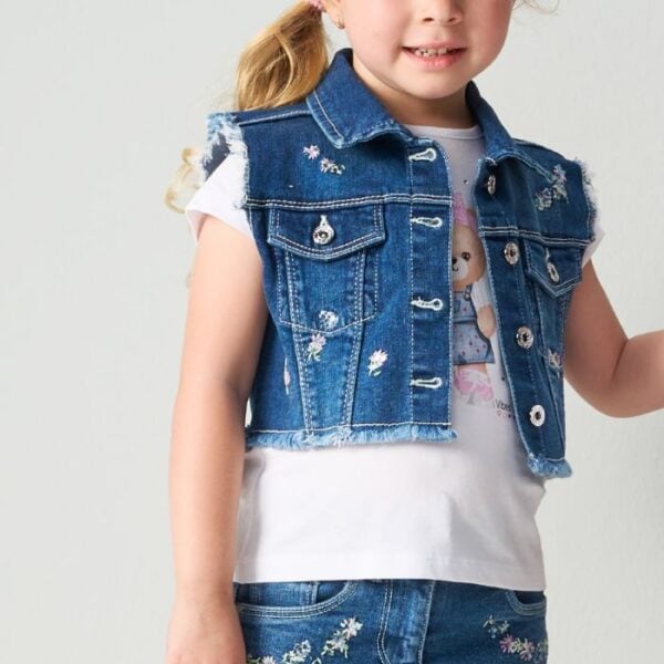 iDo Παιδικό Γιλέκο για Κορίτσι Τζιν 4B400-7400