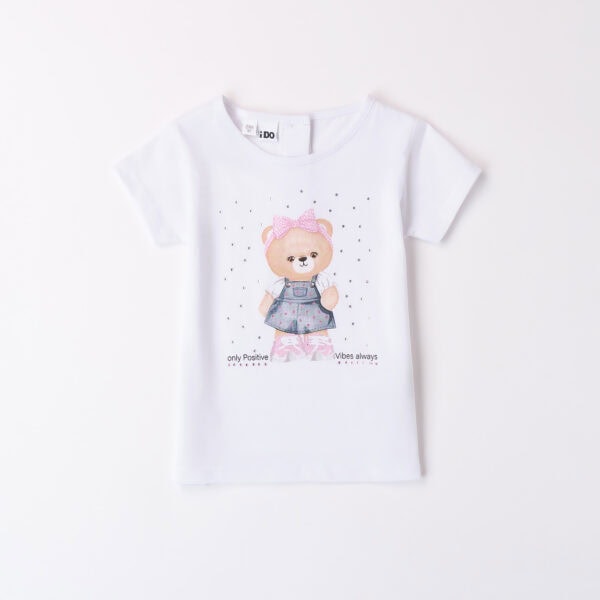 iDo Παιδική Μπλούζα Κοντομάνικη για Κορίτσι Λευκό 4B364-0113