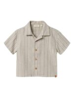 Name it Παιδικό Πουκάμισο Κοντομάνικο για Αγόρι Μπεζ 13241147-Mourning-Dove