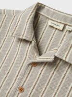 Name it Παιδικό Πουκάμισο Κοντομάνικο για Αγόρι Μπεζ 13241147-Mourning-Dove - Image 3