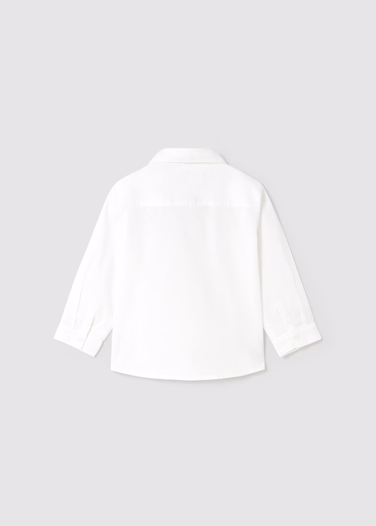 poukamiso-makrumaniko-me-papigion-moro-leuko-XL-5 Mayoral Παιδικό Πουκάμισο για Αγόρι Λευκό 25-01113-089 - Image 2