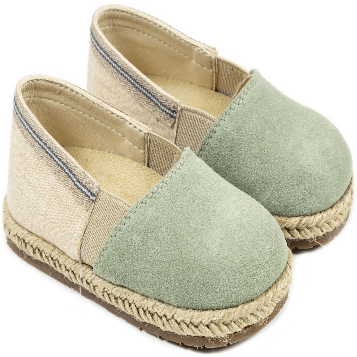 BW4236-MINT-BEIGE1- BABYWALKER Βαπτιστικά Παπούτσια για Αγόρι Μέντα BW-4236 - Image 1