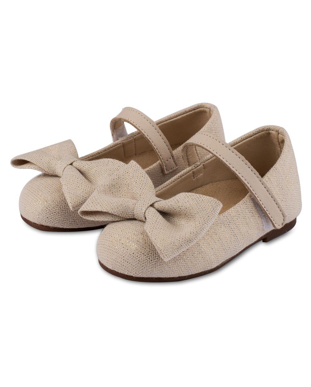 -vinteli-5017_ BABYWALKER Βαπτιστικό Γοβάκι για Κορίτσι Μπεζ BW-4801 - Image 2