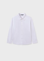 Mayoral Παιδικό Πουκάμισο Μακρυμάνικο για Αγόρι Λευκό 15-00874-011