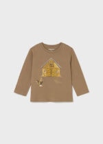 Mayoral Παιδική Μπλούζα Μακρυμάνικη για Αγόρι Καφέ 15-02067-031