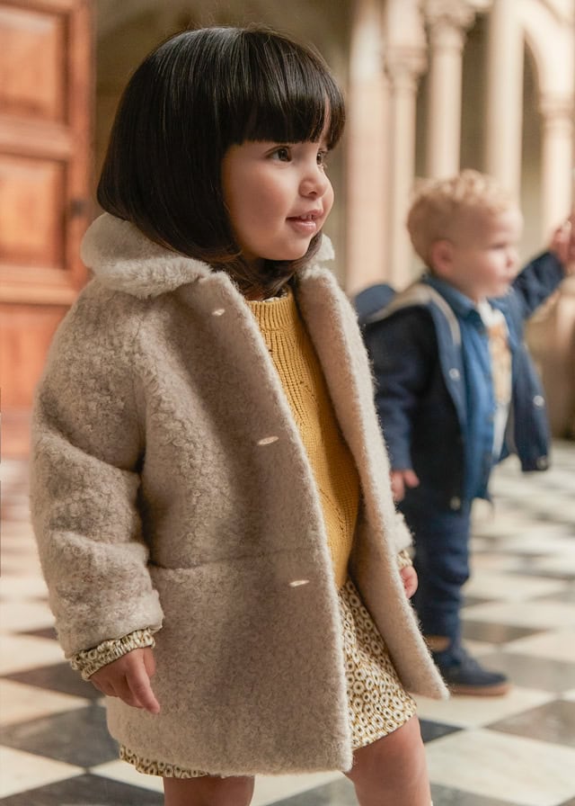 15-02432-073-L-1 Mayoral Παιδικό Παλτό για Κορίτσι Μπεζ 15-02432-073 - Image 1