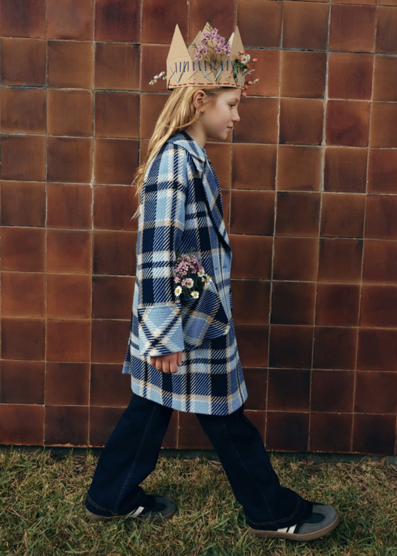 15-05845-004-L-3 Abel & Lula Παιδικό Παλτό για Κορίτσι Μπλε 15-05845-004 - Image 3