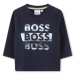 BOSS Παιδικό Μπλούζα Μακρυμάνικη για Αγόρι Μπλε 25-J52463-849