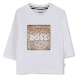 BOSS Παιδικό Μπλούζα Μακρυμάνικη για Αγόρι Λευκό 25-J52715-10P
