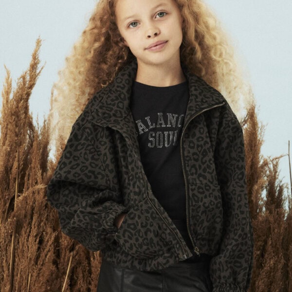 Name it Παιδικό Τζάκετ για Κορίτσι Animal Print 13244711-Mockingbird