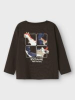 Name it Παιδική Μπλούζα Μακρυμάνικη για Αγόρι Καφέ 13246593-Delicioso - Image 2