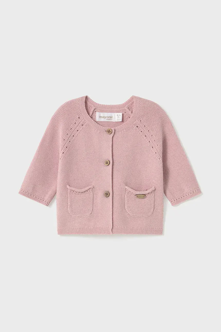 SS25-SWG017-34X_F1 Mayoral Βρεφική Ζακέτα για Κορίτσι Ροζ 25-01307-010 - Image 1