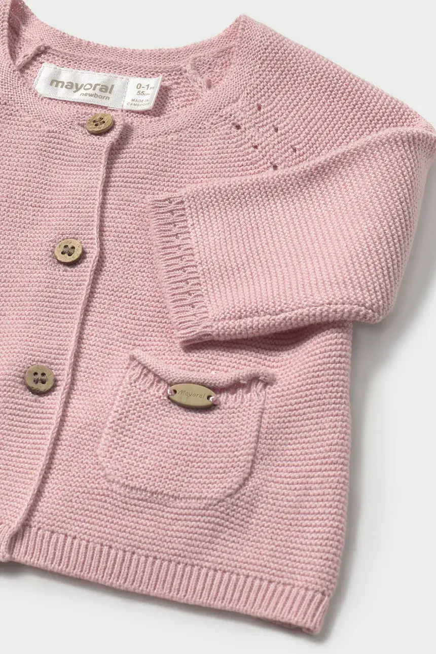 SS25-SWG017-34X_F3 Mayoral Βρεφική Ζακέτα για Κορίτσι Ροζ 25-01307-010 - Image 2