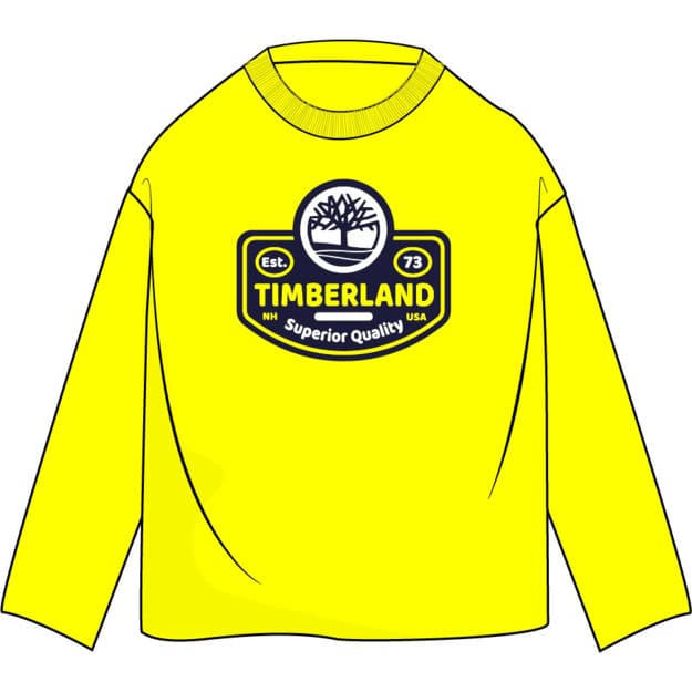 T60588_555_001 Timberland Παιδικό Μπλούζα Μακρυμάνικη για Αγόρι Κίτρινο 25-T60588-555 - Image 1