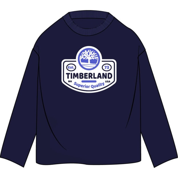 T60588_85T_001 Timberland Παιδικό Μπλούζα Μακρυμάνικη για Αγόρι Μπλε 25-T60588-85T - Image 1