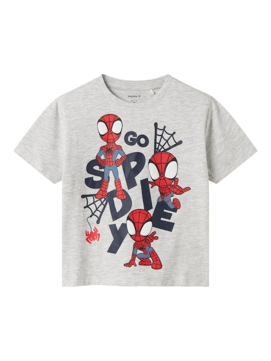 fixedratio_20250516095326_name_it_paidiki_mplouza_kontomaniki_gri_melanze_go_spidey_13243037 Name it Παιδικό Μπλούζα Marvel για Αγόρι Γκρι 13243037-Light-Grey-Melange - Image 1
