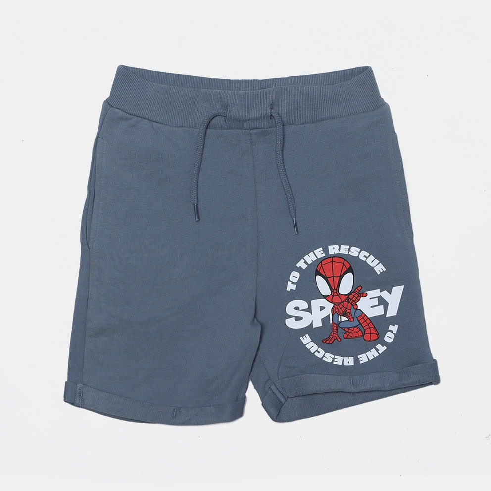 name-it-nmmmani-spider-nreg-l-swe-sho-unb-mar Name it Παιδικό Σορτς για Αγόρι Μπλε 13243041-Blue-Mirage - Image 1